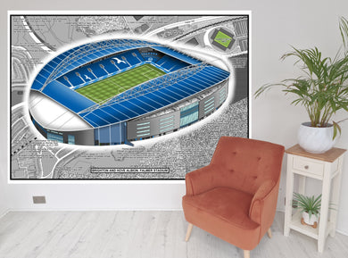 Brighton & Hove Albion ,Falmer Stadium wallpaper print