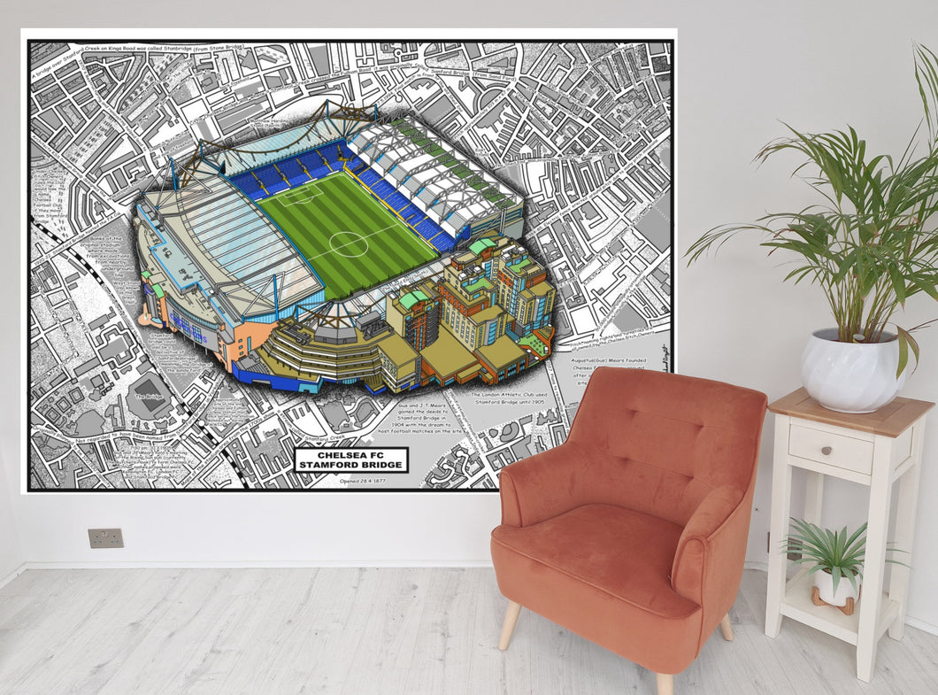 Chelsea, Stamford Bridge wallpaper print