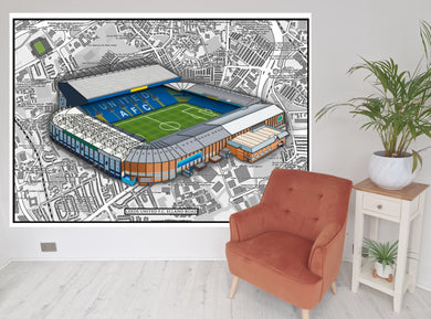 Leeds United, Elland Road wallpaper print