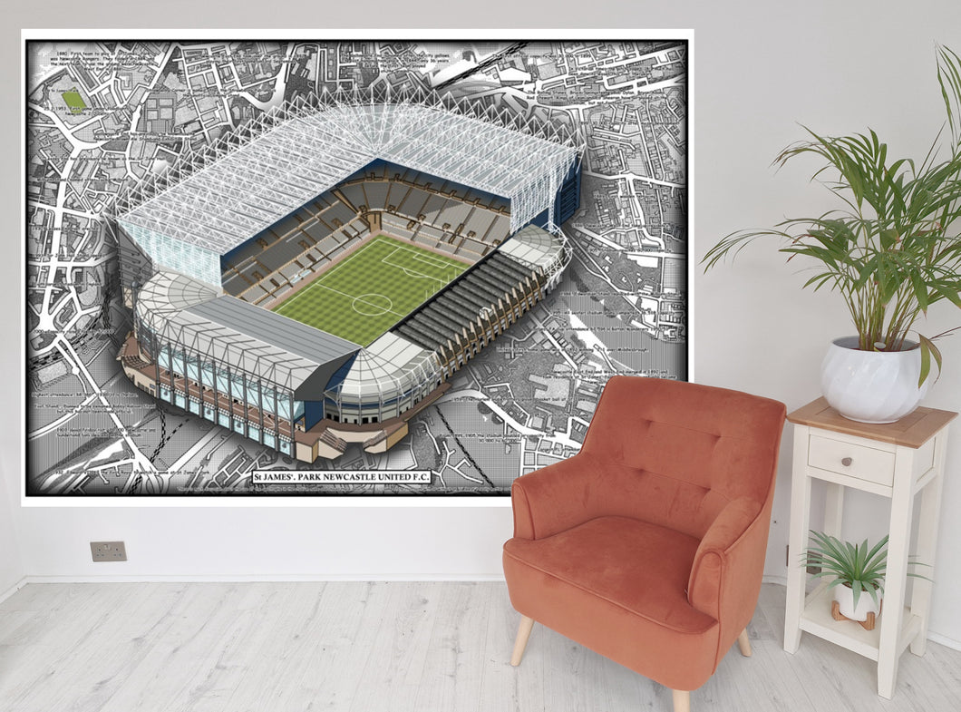 Newcastle United, St James' Park wallpaper print