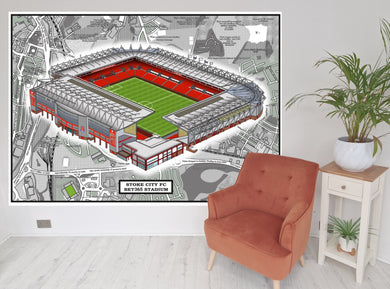 Stoke City, Bet 365 Stadium wallpaper print