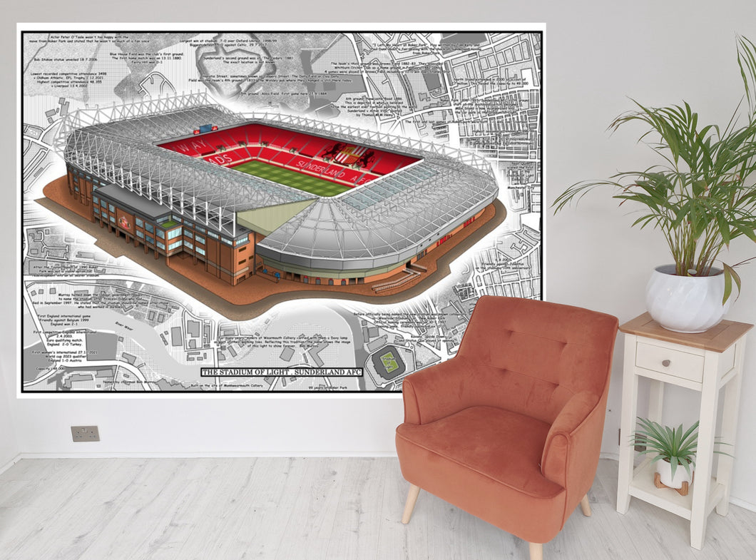 Sunderland AFC, The Stadium of Light wallpaper print