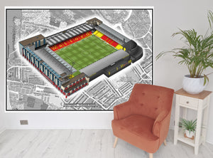 Watford, Vicarage Road wallpaper print