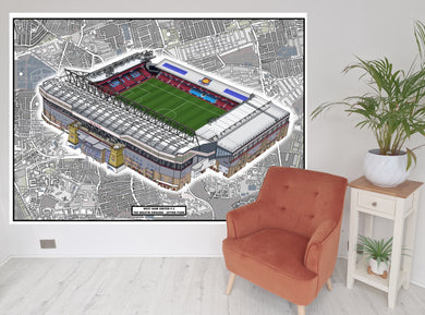 West Ham, The Boleyn Ground, Upton Park, wallpaper print